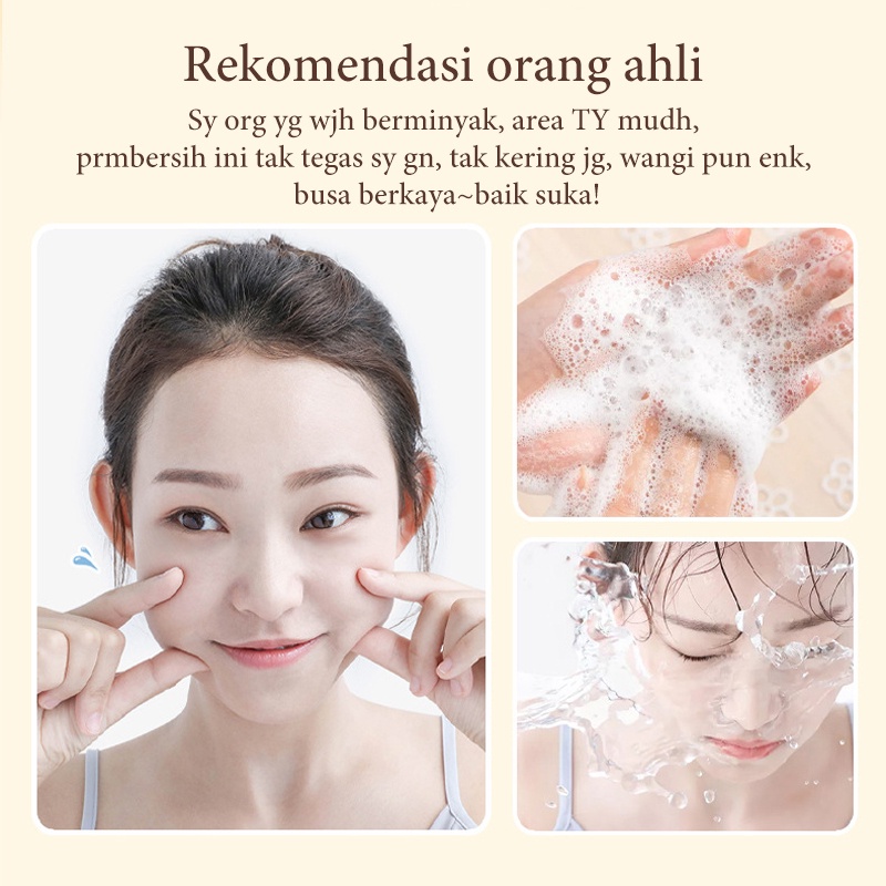 Pembersih Wajah Whitening Moisturizing Face Wash 100g soy milk Clean &amp; clear Facial Wash Daily Pore Deep Action Natural Bright Face Wash