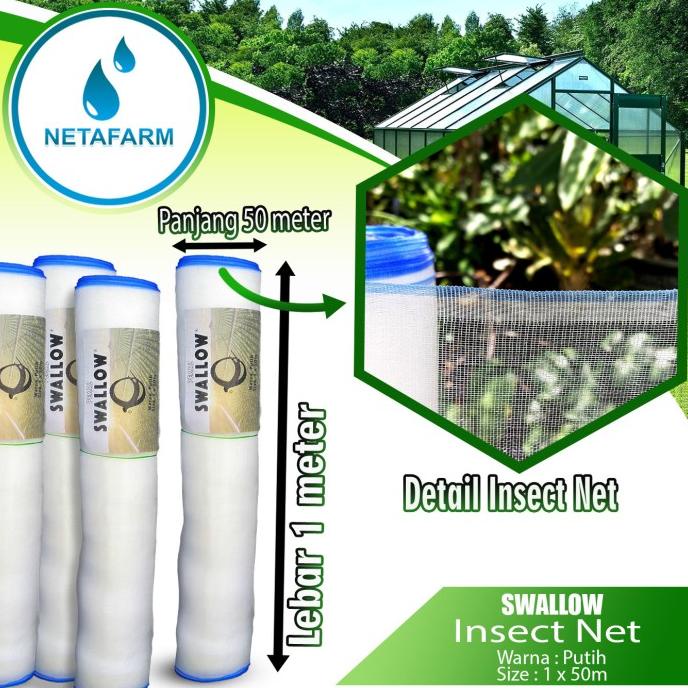 Insect Net Putih ( Jaring Serangga ) Swallow - per Roll bah02