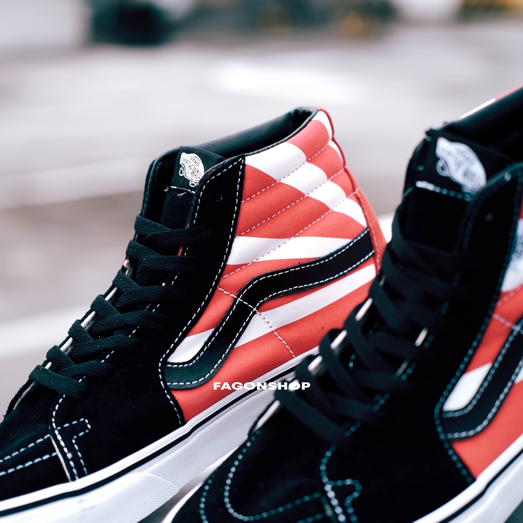 VANS SK8-HI X CUSTOME HOSOI &quot;RISING SUN&quot; CLASSIC ORIGINAL 100%