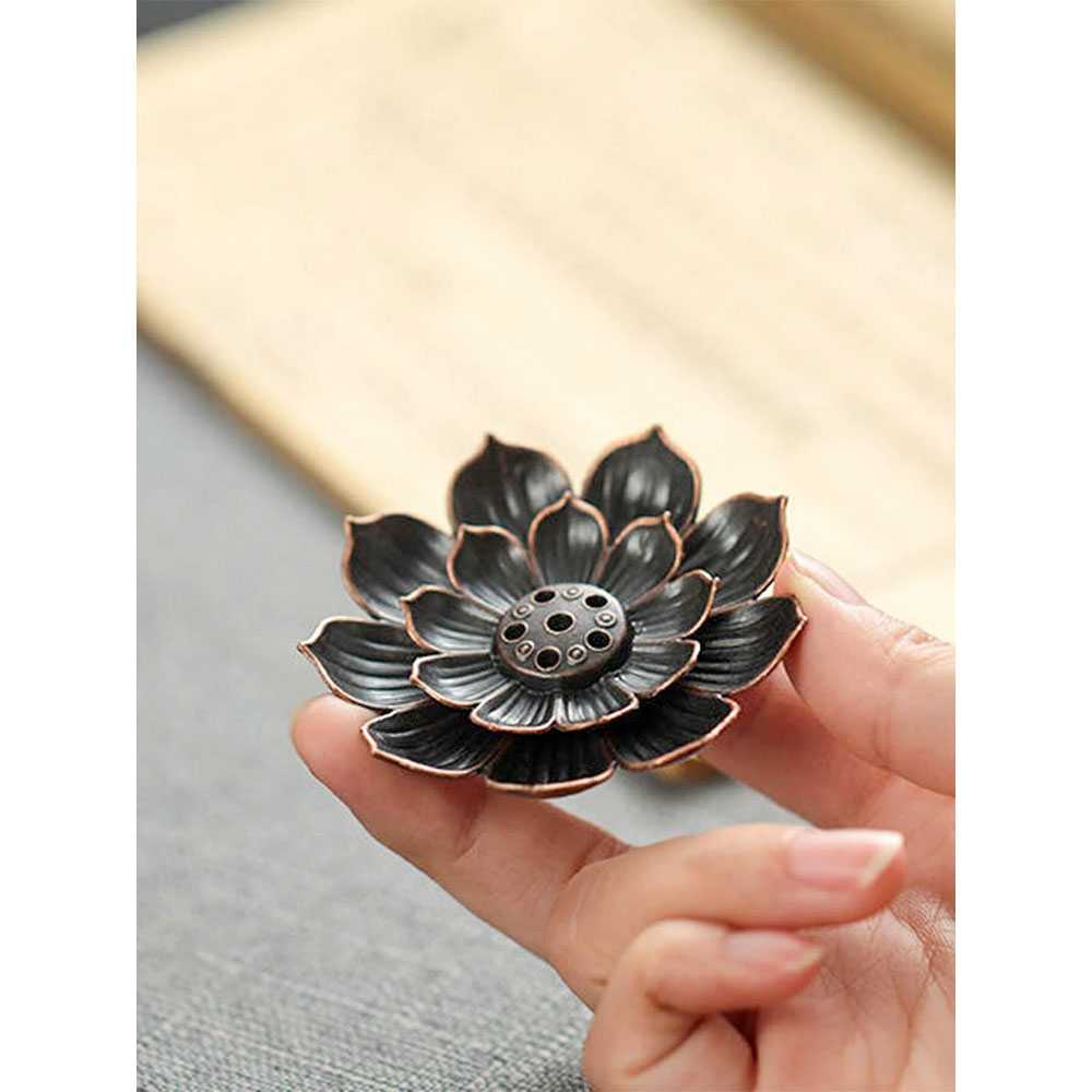 (BISA COD) FTIHSHP Yinuo Tempat Dupa Incense Stick Holder Desain Lotus - YN002