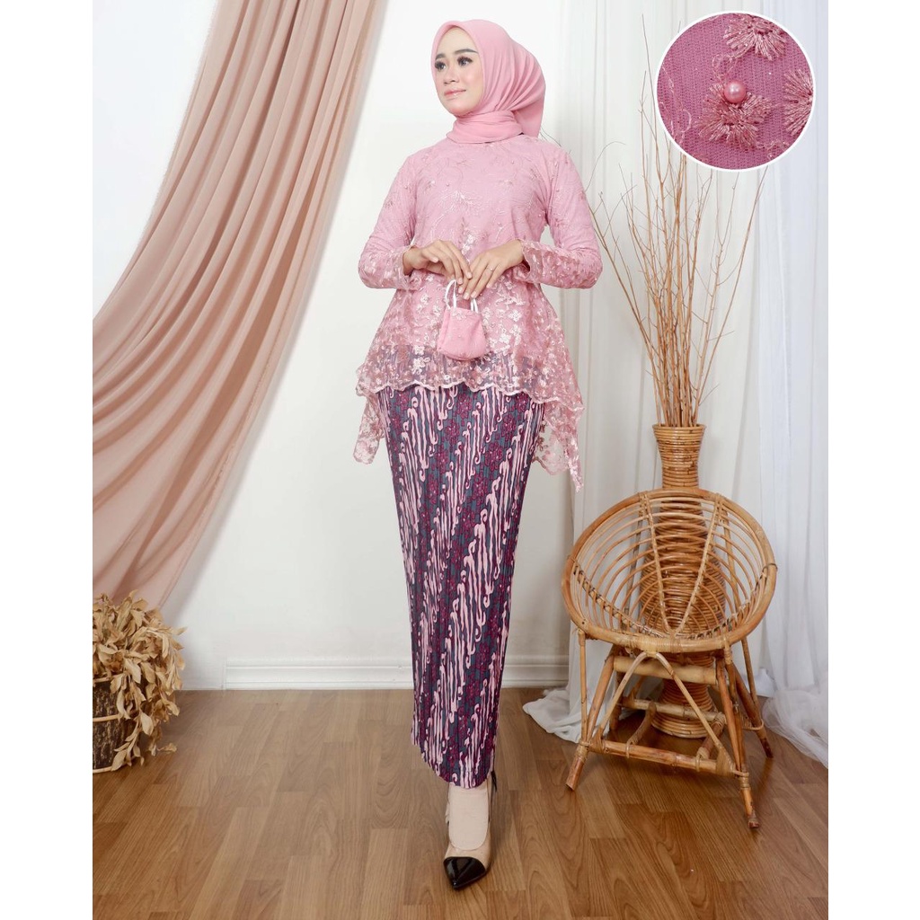 kebaya blouse rinjani - blouse kebaya terlaris - model kebaya kekinian - kebaya wisuda modern -  ootd kondangan dan acara pesta