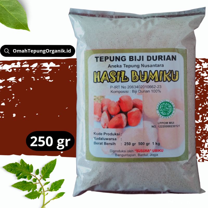 

Tepung BIJI DURIAN kemasan 250 gram/BUBUK BIJI DURIAN 250 gram/SERBUK BIJI DURIAN 250 gram