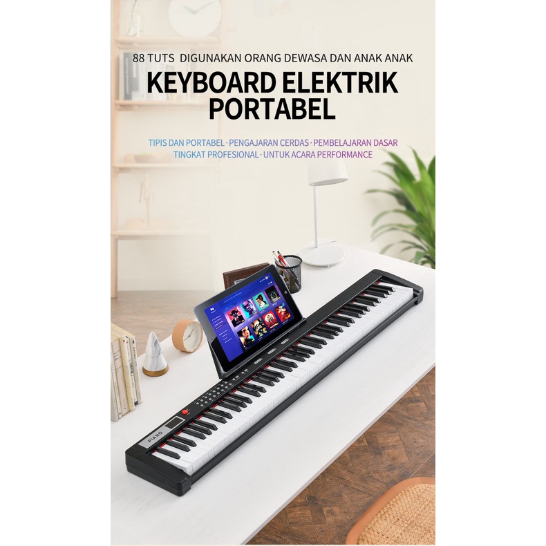 Piano elektronik portabel 88-keys rumah anak-anak dewasa dan pemula piano elektronik profesional 1001