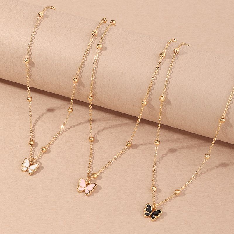 Kalung Wanita Liontin Kupu Import Premium Simple Rantai Jedar