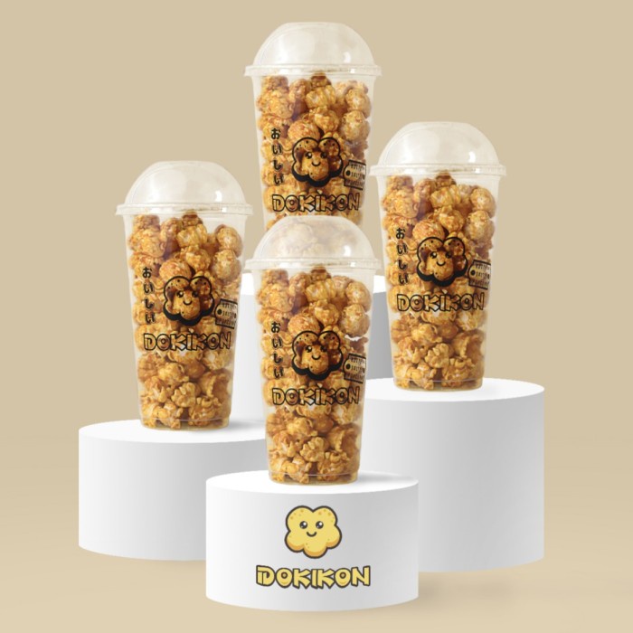 

Paket Double Date 4 Cup Popcorn Caramel Dokikon. Nett: @80gram.