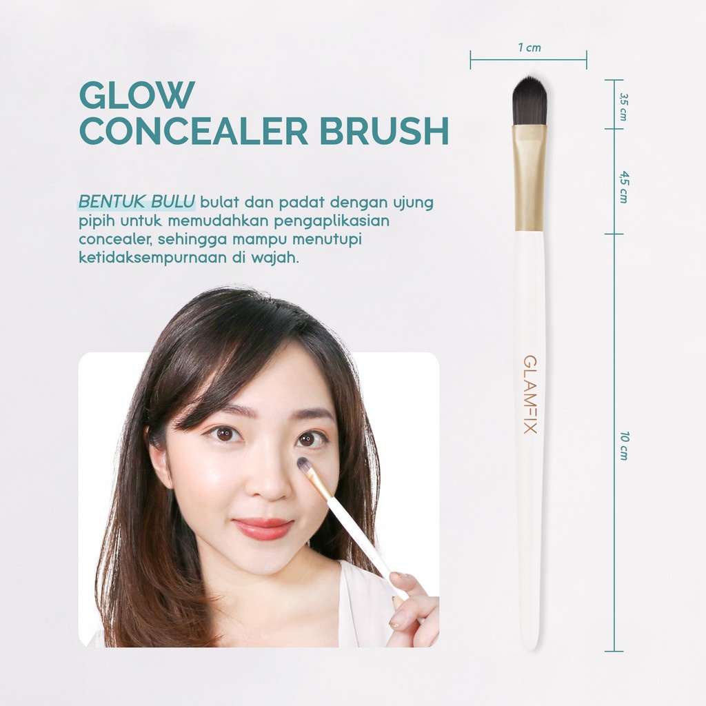★ BB ★ GLAMFIX Perfecting Concealer Brush Make Up 1 Pcs - Glow Blush Perfecting Concealer Brush | Kuas Make Up Concealer | GLAM FIX