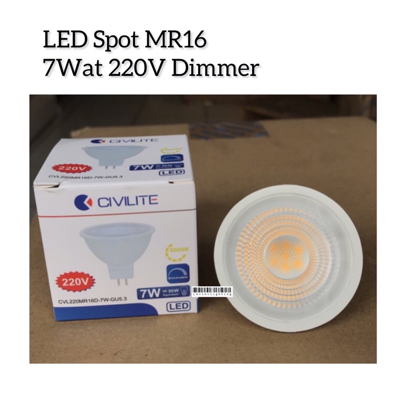 Lampu Spotlight MR16 LED 7 wat 220V/Civilite Lampu Led Dimmer 7wat