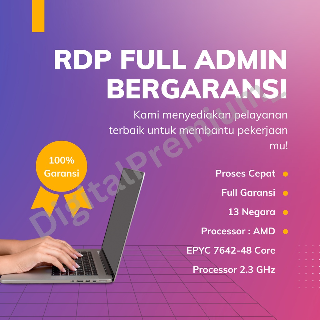 RDP WINDOWS 30 HARI,FULL ADMINISTRATOR,BERGARANSI