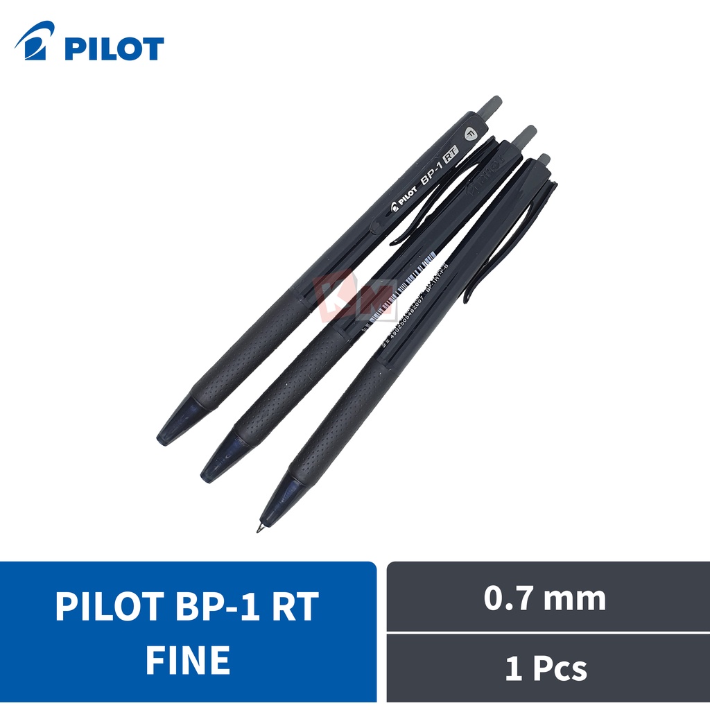 Pulpen Ballpoint Pena Pilot BP-1 RT BP-1RT Fine 0.7 mm Hitam