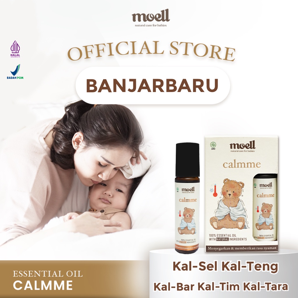 Moell Calmme Natural Essential Oil / Pereda Demam Pada Anak / BPOM