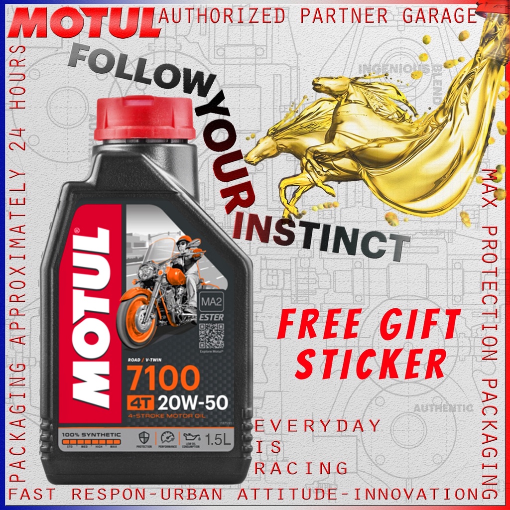 MOTUL 7100 4T 1.5L 20W50 1500ml OLI MOTOR IMPORT ORIGINAL