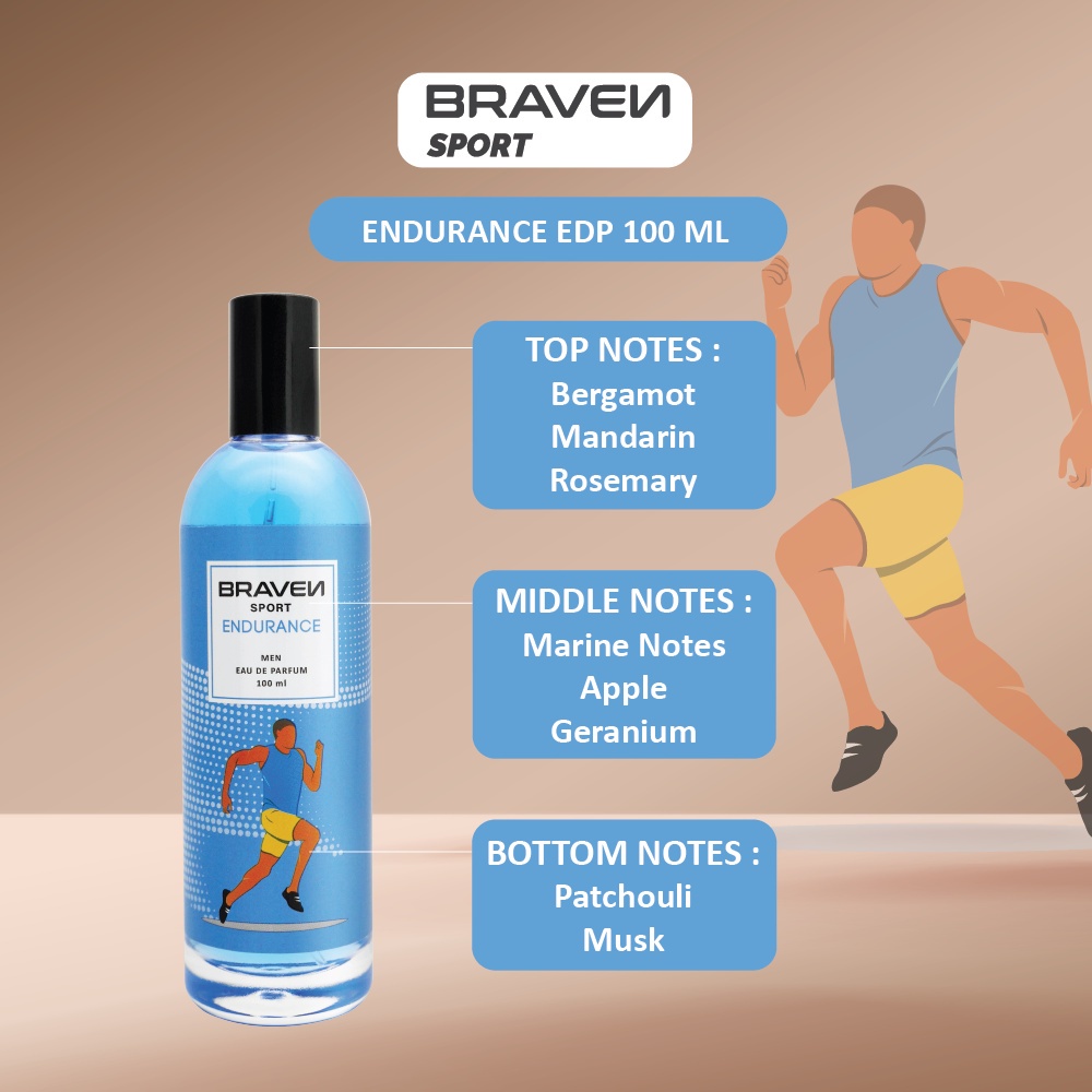 ⭐BAGUS⭐ BRAVEN Sport Men Eau De Parfume 100ml | EDP