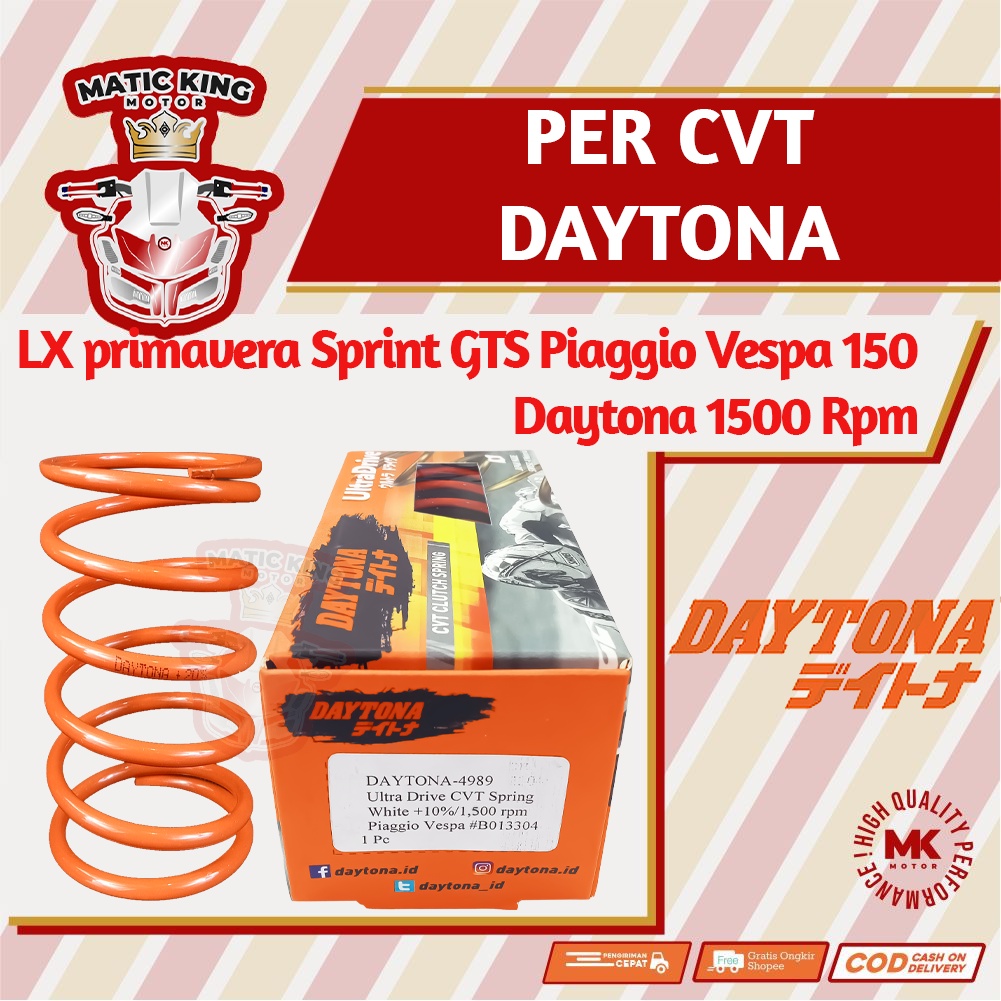 Per CVT Vespa  LX Primavera Sprint GTS 150cc DAYTONA Racing 1500 RPM