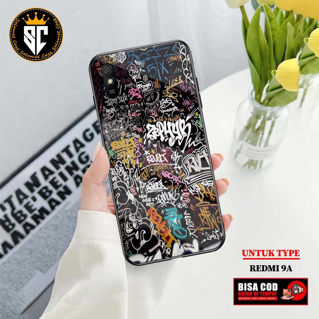 Case Xiaomi Redmi 9A Casing Xiaomi Redmi 9A Selamet Case [GFTY] Softcase Glass - Hardcase Glossy - C