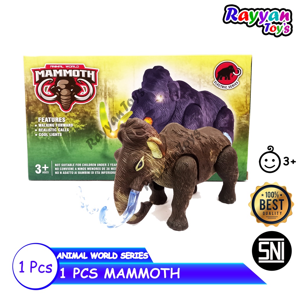 Mainan Anak Cowok Mainan Mammoth Mainan Hewan Buas Mainan Animal World Mammoth Series SNI ( BISA COD