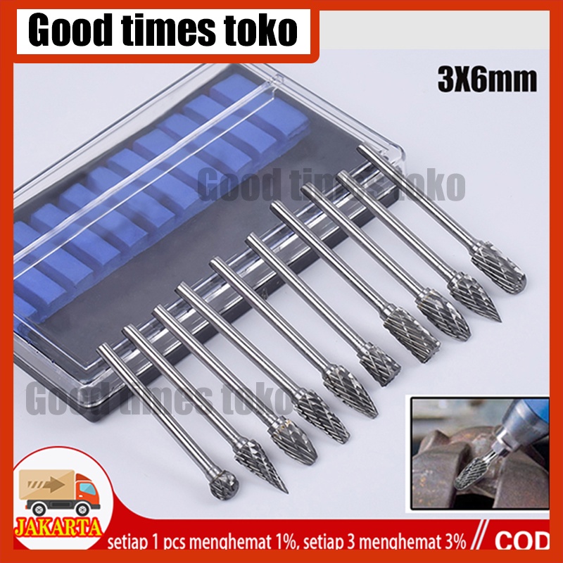 10 PCS Mata Bor HSS Kikir Ukir Kayu Mini Drill Grinder Mata Tuner Cun Set bor tuner porting 1 set mu
