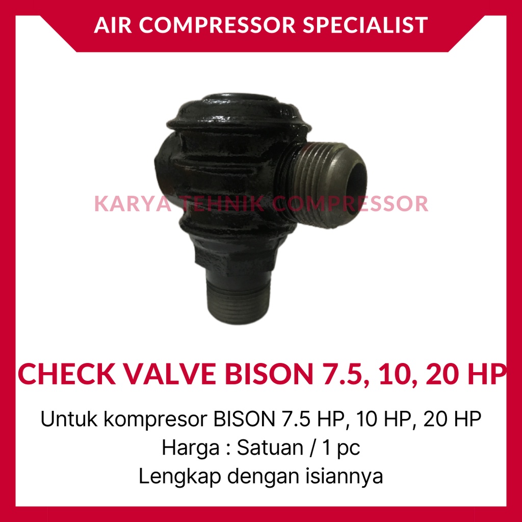Check Valve Kompresor Udara BISON 7.5 HP 10 HP 20 HP