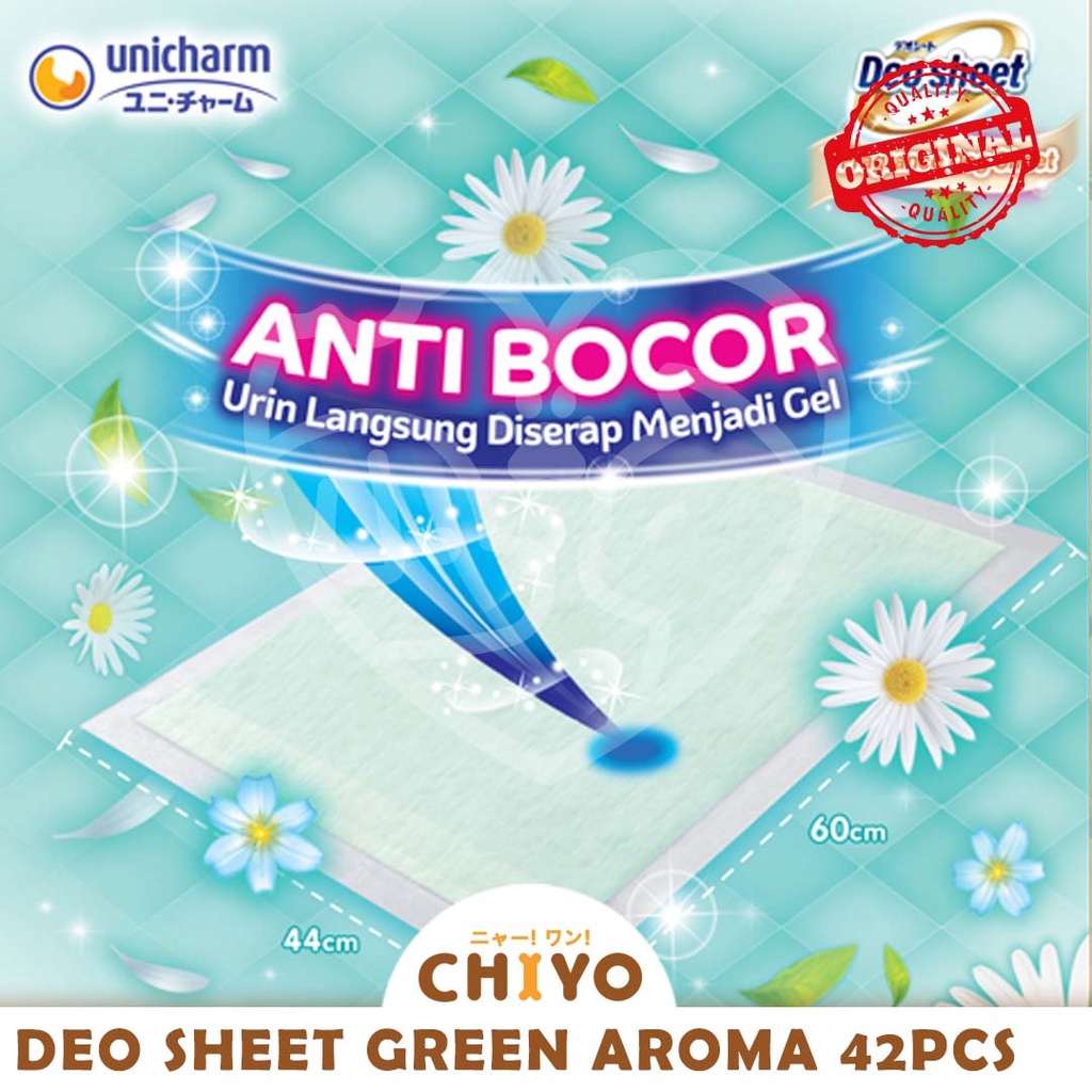 UNICHARM SMALL DOG ALAS ANJING DEO SHEET ( FLORAL / GREEN )