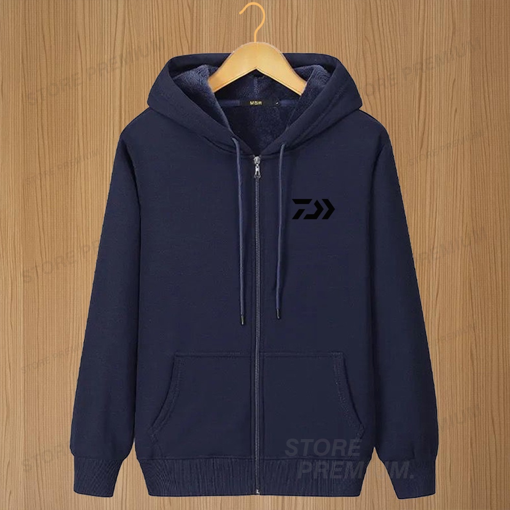 COD JAKET BAHAN TEBAL.. Jaket Zipper Distro Dw Logo Text Hitam Jaket Pria Dan Wanita