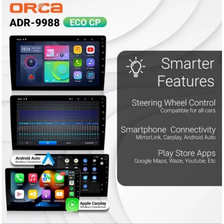 Head Unit Android 10&quot;  BRIO / MOBILIO 2015 KEBAWAH ANDROID ORCA ECO SERIES RAM 2/32GB HONDA
