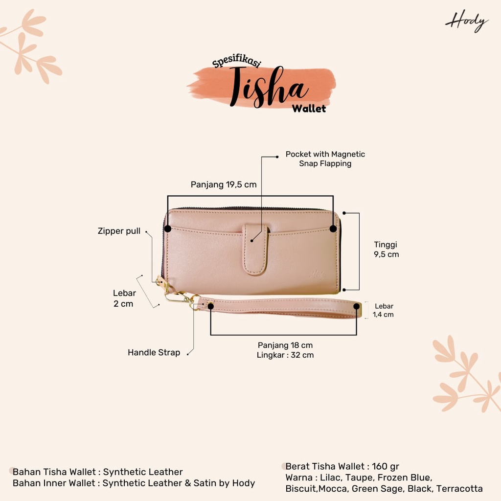 Hody Wallet Tisha Quality Premium - Dompet Wanita