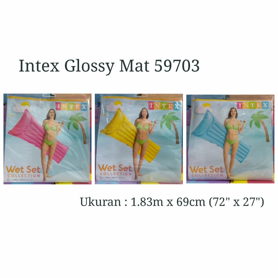 Kasur INTEX floating mat matras air pelampung kolam renang 59703