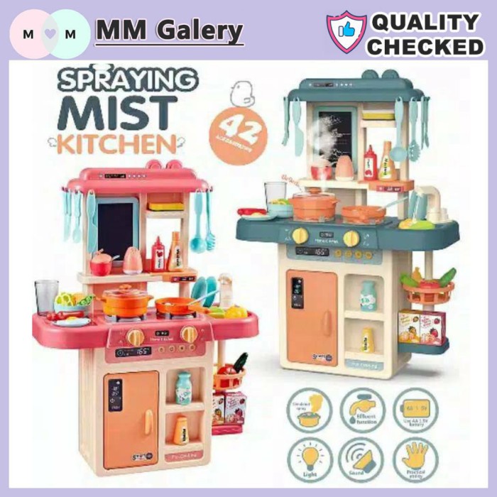 Mainan Anak Spraying Mist Kitchen / Kitchen Set Bisa Keluar Uap Jumbo