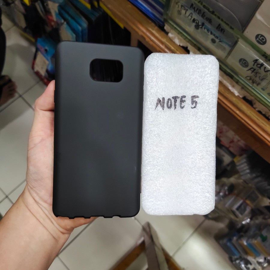 samsung note 5 / note5 / n920 mantap silikon karet hitam soft case dan hydrogel bening