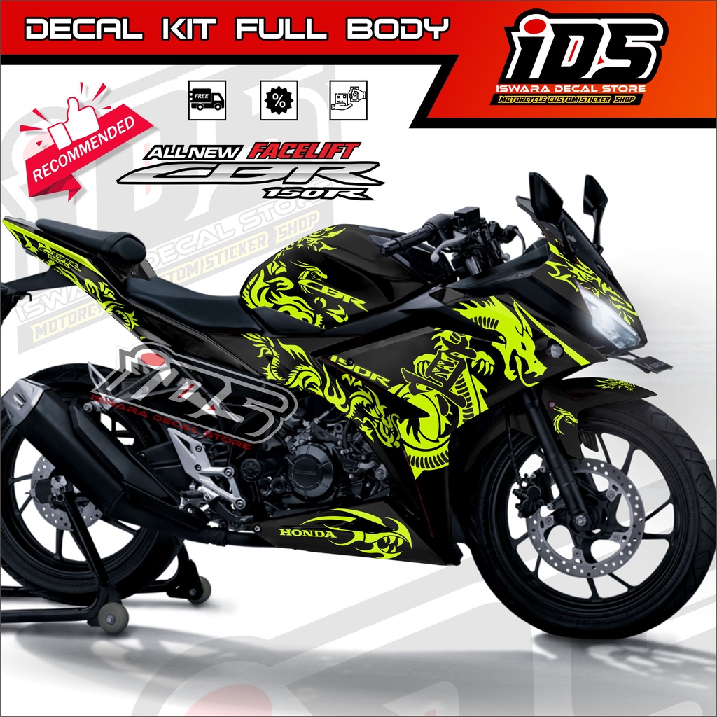 Stiker Decal Cbr 150R Facelift Full Body Variasi Striping Cbr 150R facelift DRAGON