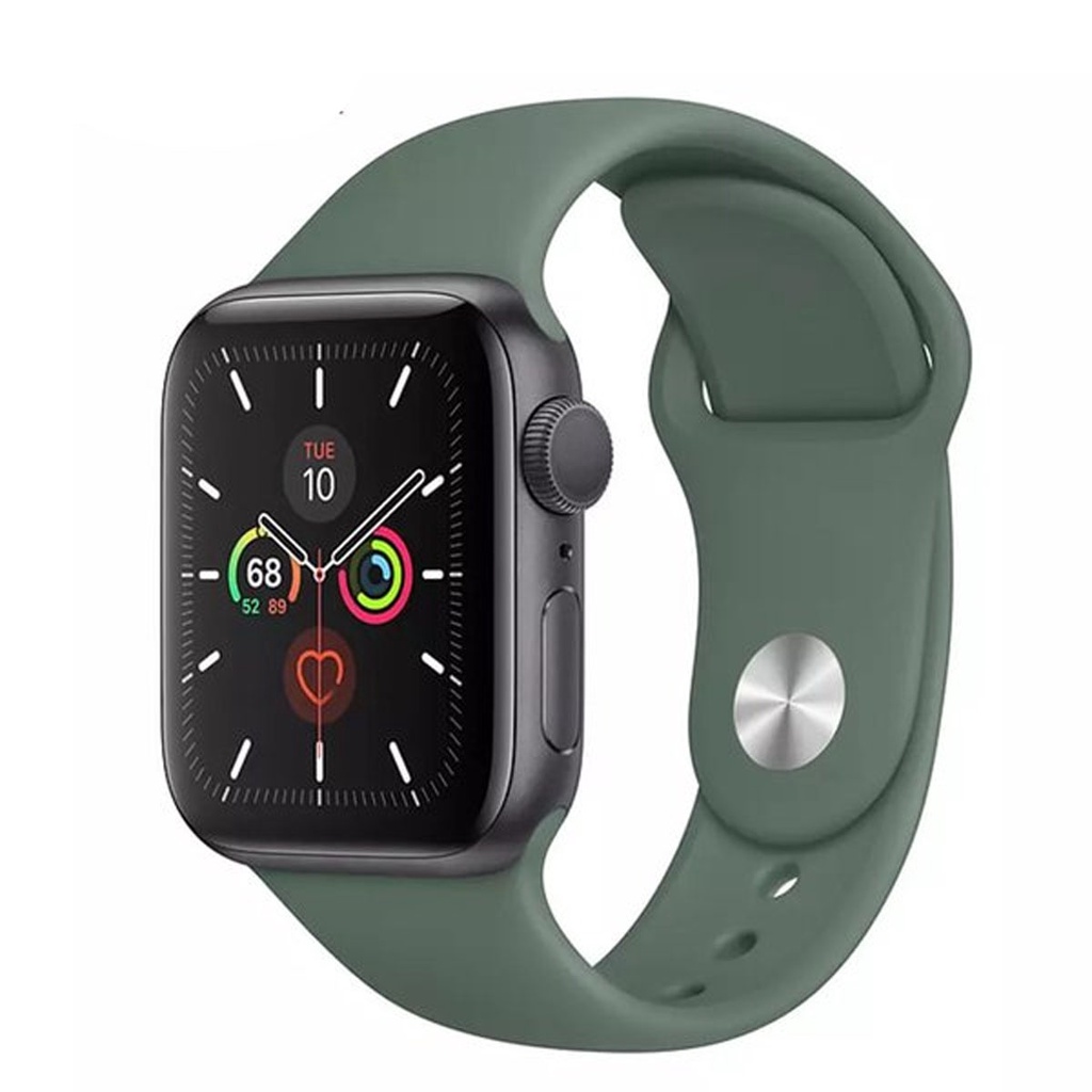 Tali Jam Silikon Strap Apple Watch 38mm / 40m 42mm / 44 mm Tali iwatch Silikon Rubber Silicone Strap