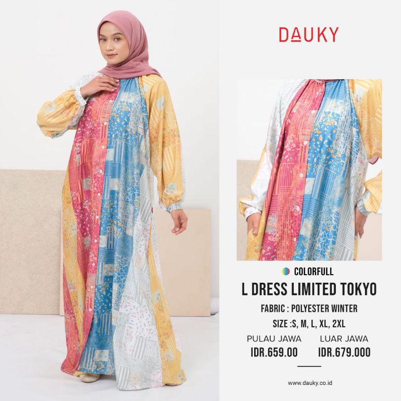 L dress limited Tokyo dauky gamis dauky