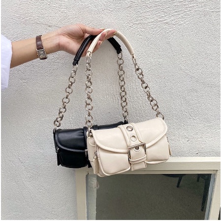 Tas Selempang Kulit Cewek Tas Wanita Rantai Mini Retro Bag JS2 8357 import