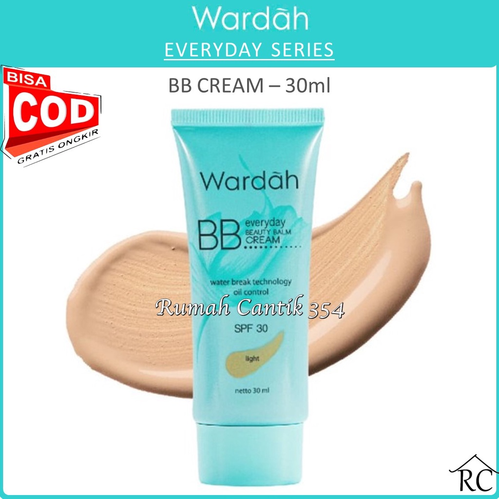 RUMAH CANTIK Wardah Everyday BB Cream  30 ml - SPF 30, Aloe Vera Extract &amp; Bio-Hyaluronic Acid - COD RUMAHCANTIK354