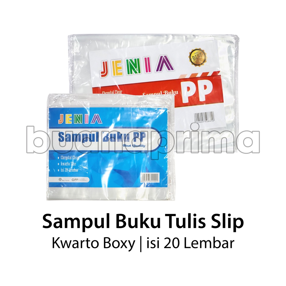 

Sampul Buku Tulis Slip isi 20 Lembar Kwarto Boxy Sekolah