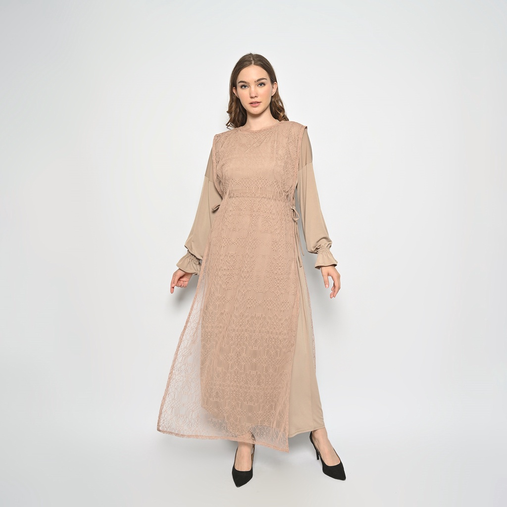 Chantilly Lace Maxi Dress (Gamis Hamil &amp; Menyusui)