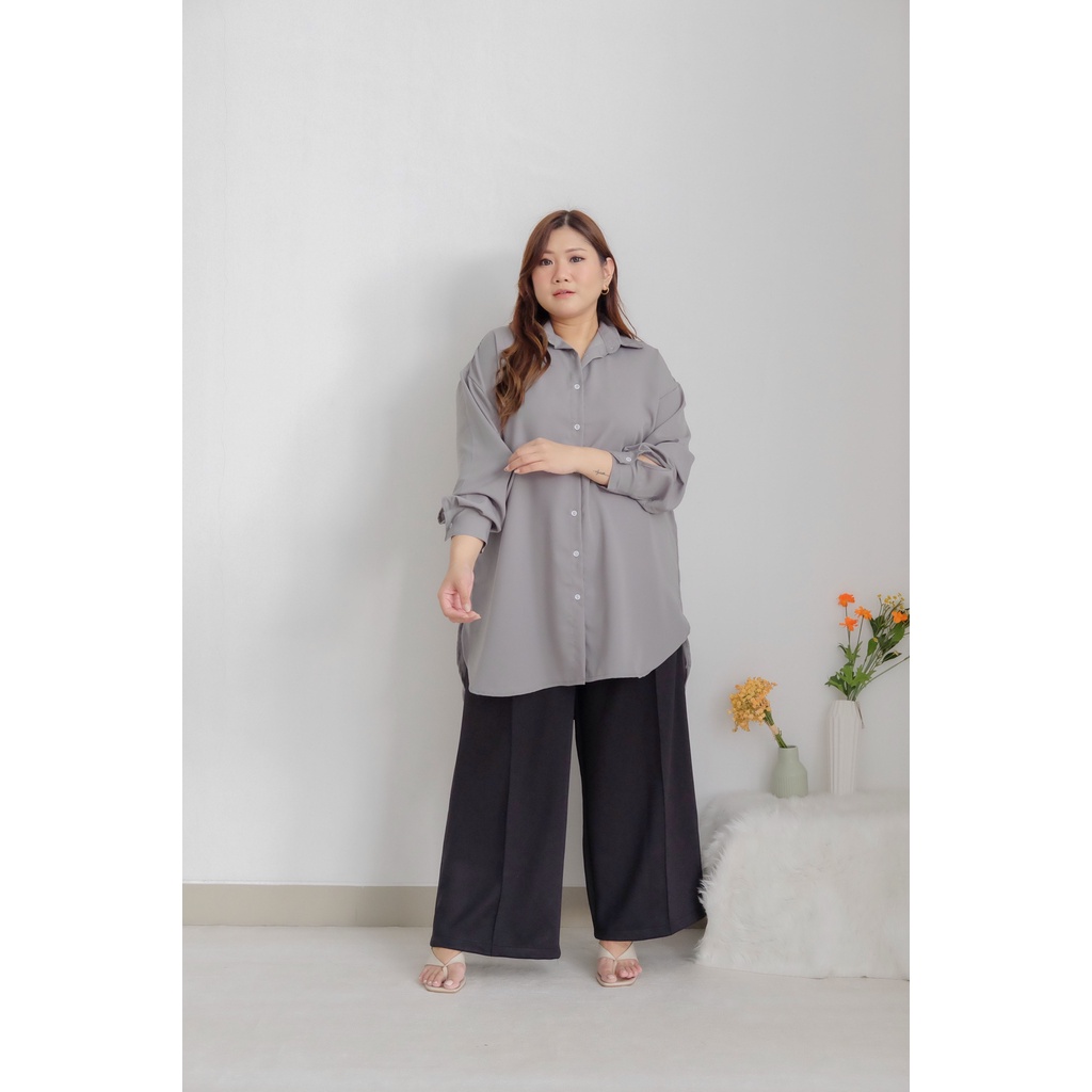 BIGWELL LORA KEMEJA TUNIK  BIGSIZE PLUSSIZE/ATASAN JUMBO /KEMEJA BIGSIZE/ATASAN BIGSIZE/KEMEJA JUMBO