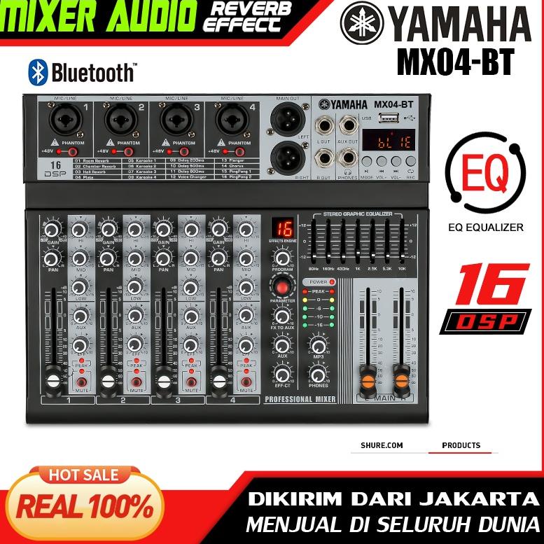 [ART. 858] [Asli] YAMAHA MX04BT mixer profesional 4-channel built-in EQ 16DSP Bluetooth/USB/PC/MP3 p