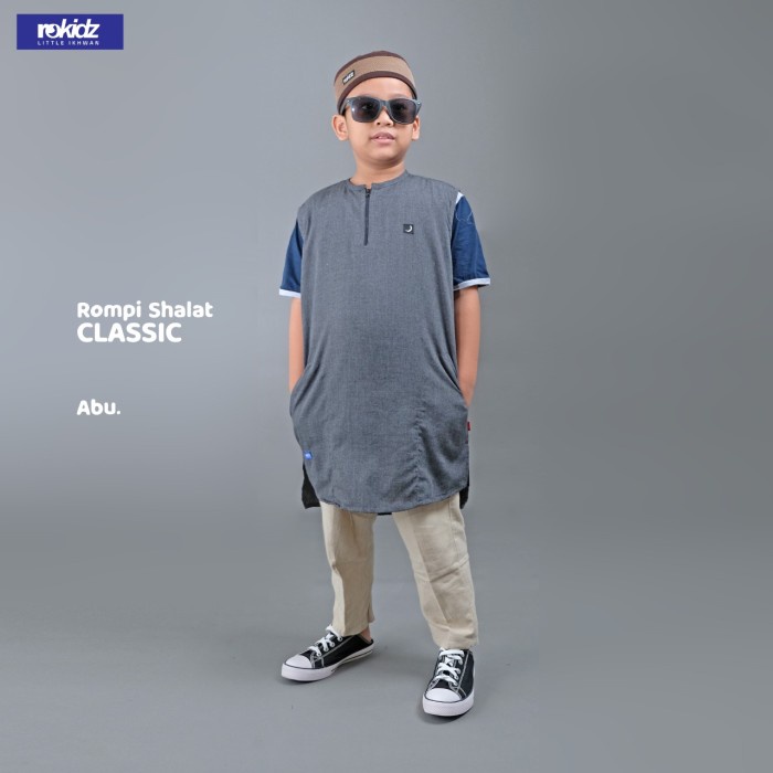 Rompi Sholat Baju Muslim Rompi Sholat Shalat Pria Rosal Kaos Oblong M XXXL Big Size - ROMPI ANAK, M(