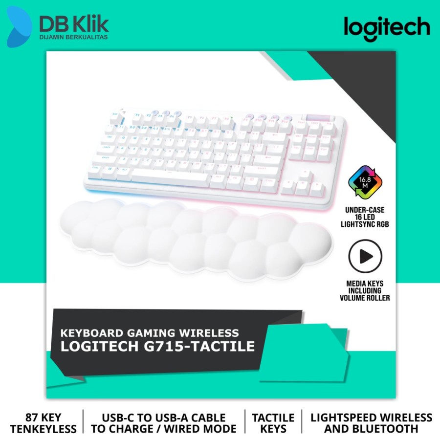 Keyboard Gaming Logitech G715 Wireless RGB - Tactile (920-010467)