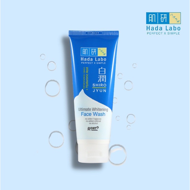 Hada Labo Shirojyun Ultimate Whitening Face Wash 100gr | 50gr Hadalabo Pembersih Wajah