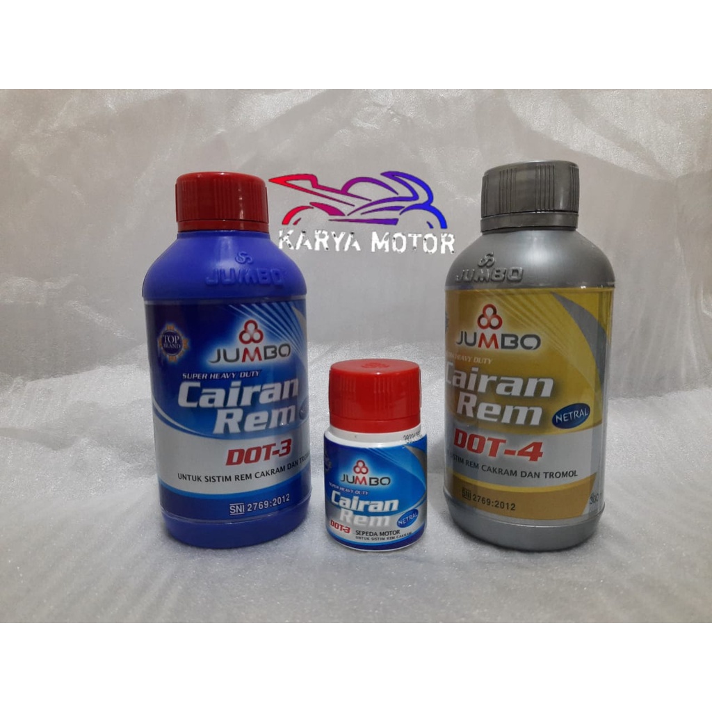 MINYAK REM JUMBO DOT 3 (MERAH) DOT 4 (BENING)