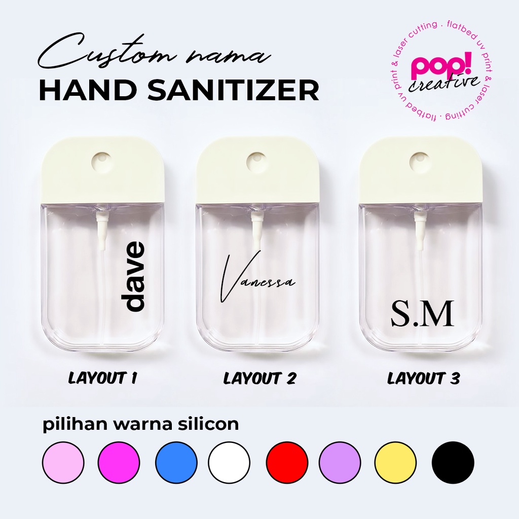 Jual Custom Nama Pocket Hand Sanitizer Spray Botol Bottle 45 ML