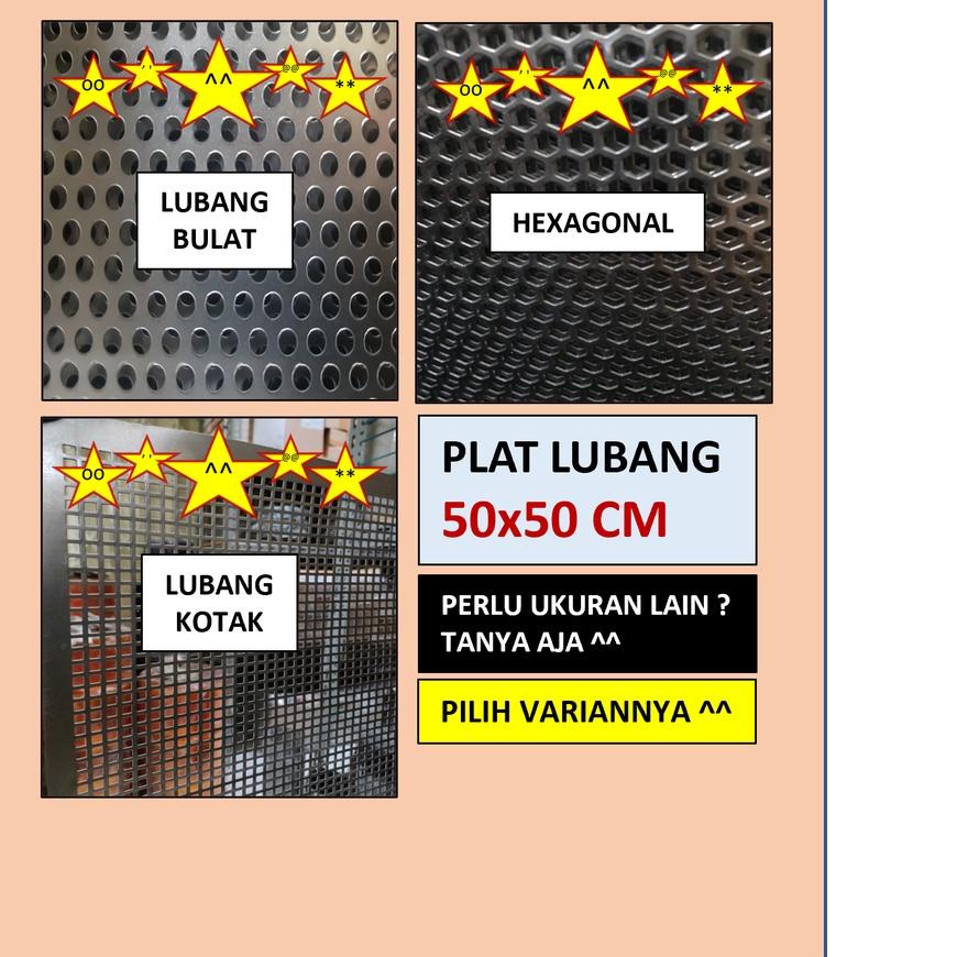 ☚ Plat 50x50 - Plat Besi Ram Speaker -  Ram Grill Plat Lubang ♥