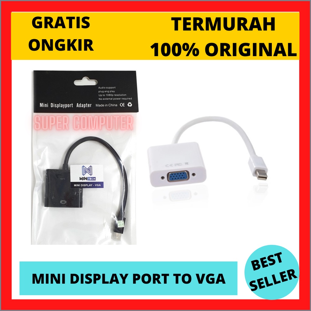 S.C CONVERTER MINI DISPLAY PORT TO VGA / MINI DISPLAY TO VGA
