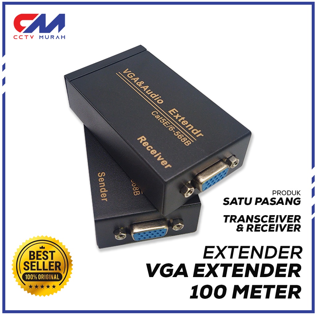 VGA EXTENDER 100M SINGLE CAT 5 / CAT 5E / CAT 6