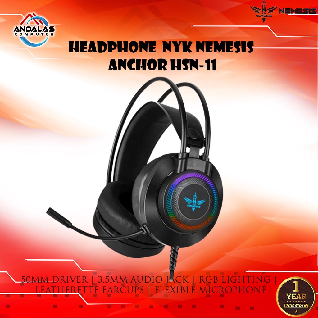 HEADSET HEADPHONE EARPHONE GAME Gaming NYK Nemesis ANCHOR HSN-11