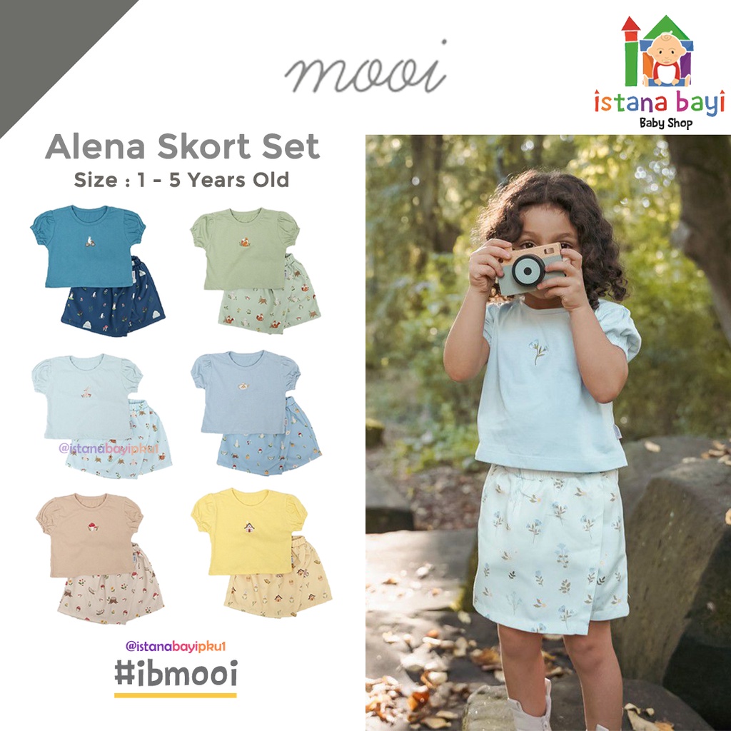 MOOI ALENA SKORT SET - Mooi Setelan Anak Perempuan Alena Skort Set 1-5 Tahun