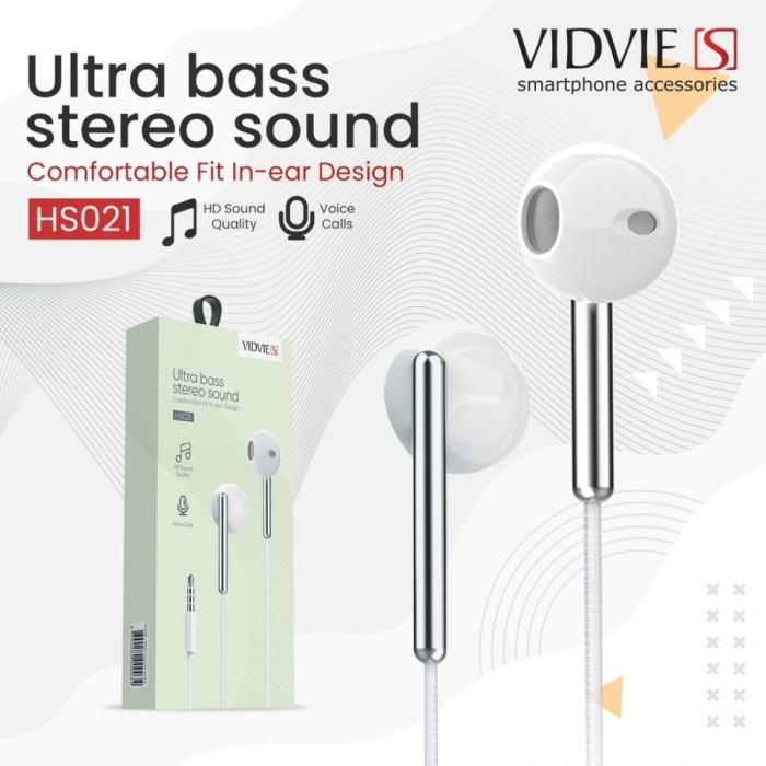 Vidvie S Headset Handsfree Earphone Ultra Bass Stereo Sound HS021 - Pink