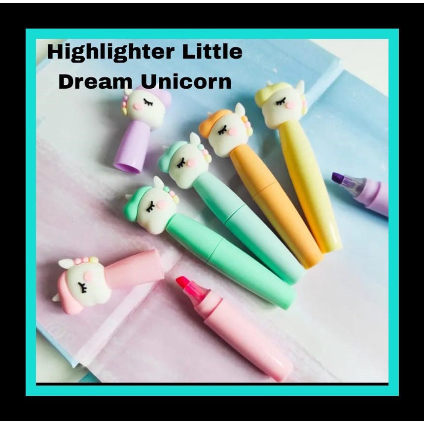 

HIGHLIGHTER STABILO LITTLE DREAM UNICORN 1 BOX DAPAT 6 PCS ALAT TULIS UNICORN LUCU WARNA PASTEL