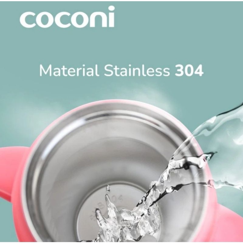 COCONI Stainless Steel Straw Bottle 240ml / Termos Botol Anak